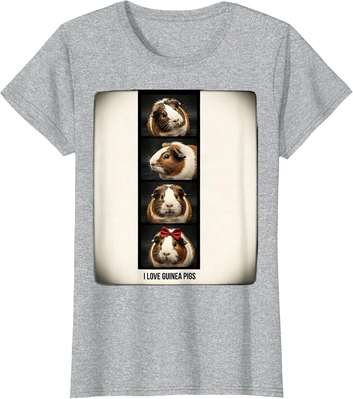 I Love Guinea Pigs Funny Guinea Pig Lover Pet Gift T-Shirt - Heather Grey