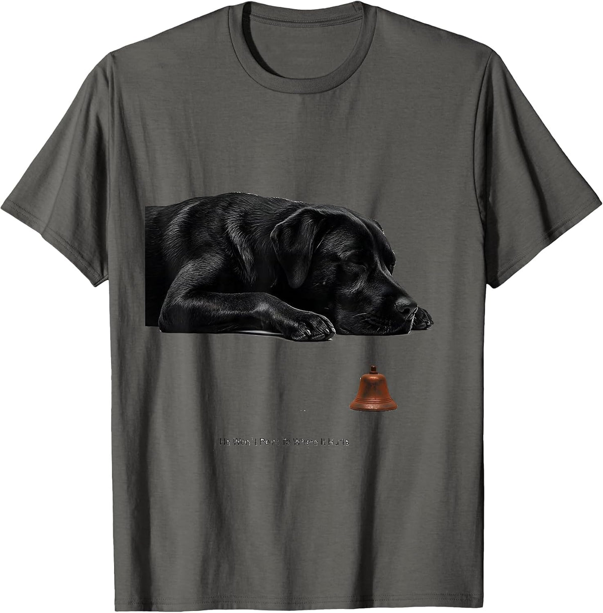 Men's He Won't Point To Where It Hurts Funny Veterinarian Vet Tech T-Shirt - Asphalt Grey