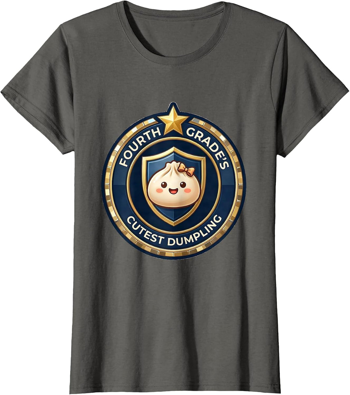 Women's Fourth Grade's Cutest Dumpling Cute Kawaii Back to School T-Shirt - Asphalt Grey