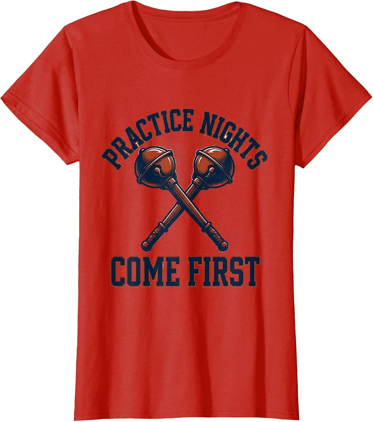 Practice Nights Come First Funny Fencing Sport Club Humor T-Shirt - Red