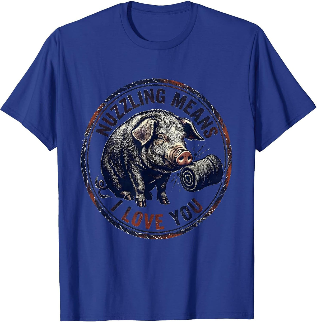 Nuzzling Means I Love You Funny Guinea Pig Pet Lover Gift T-Shirt - Royal Blue