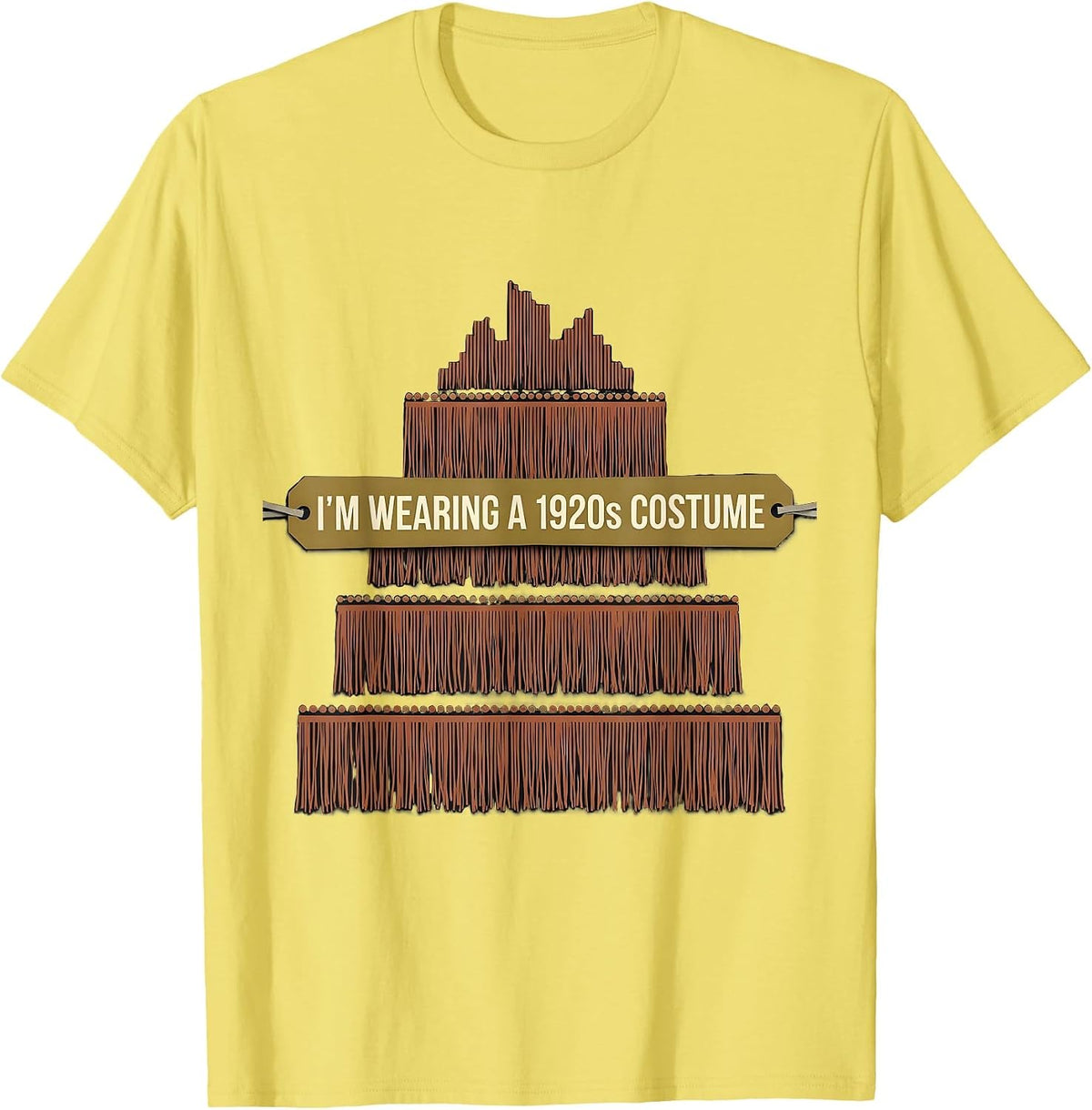 Men's I'm Wearing A 1920s Costume Vintage Roaring Twenties Party T-Shirt - Lemon Yellow