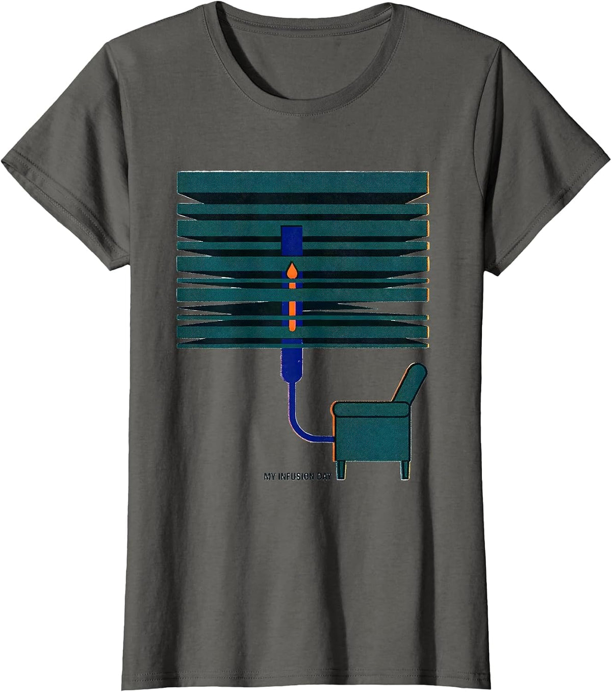Women's My Infusion Day Occupational Pride Nurse Humor T-Shirt - Asphalt Grey