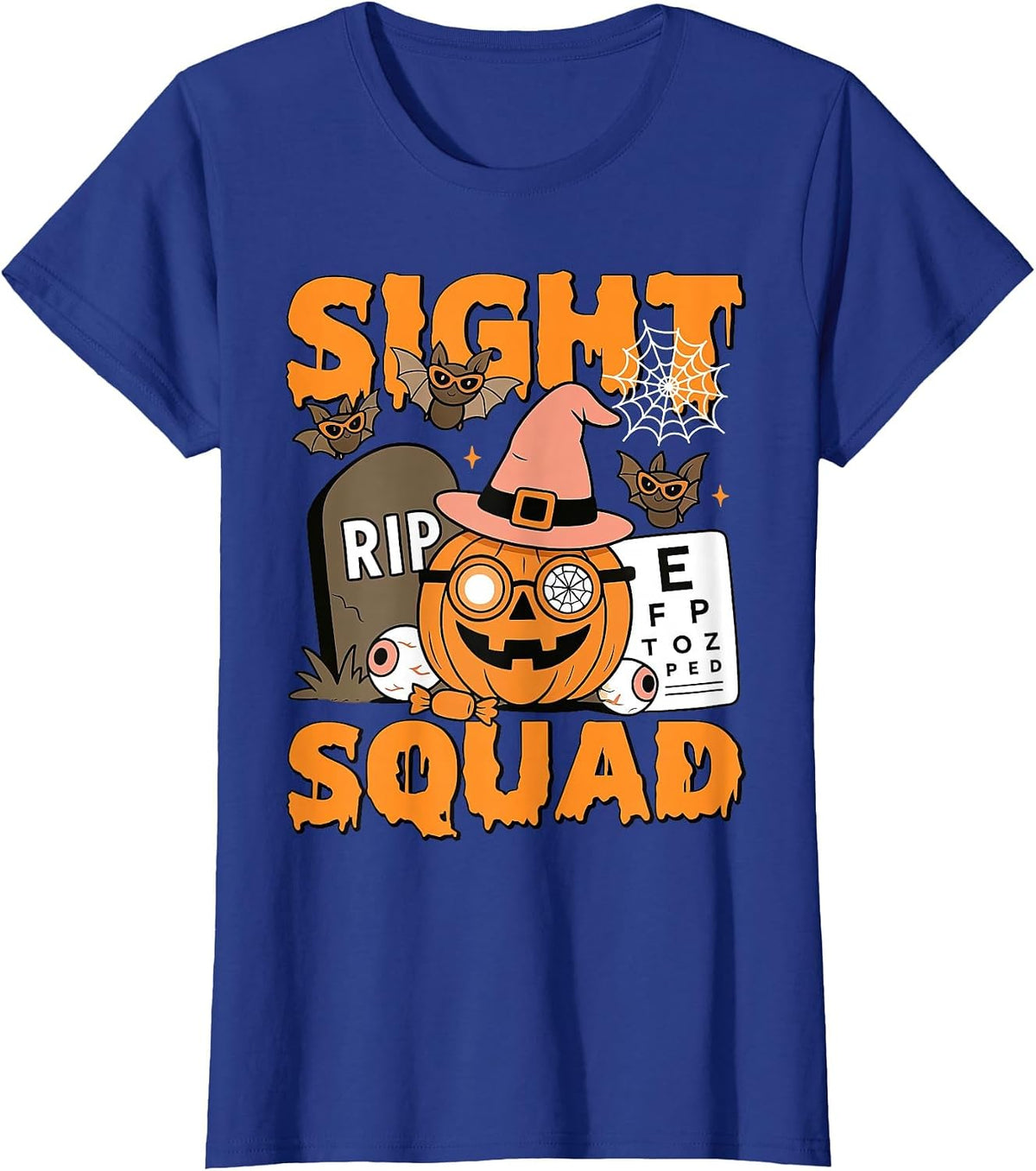 Halloween Sight Squad Optometry Optician Optometrist Eye Dr T-Shirt - Royal Blue