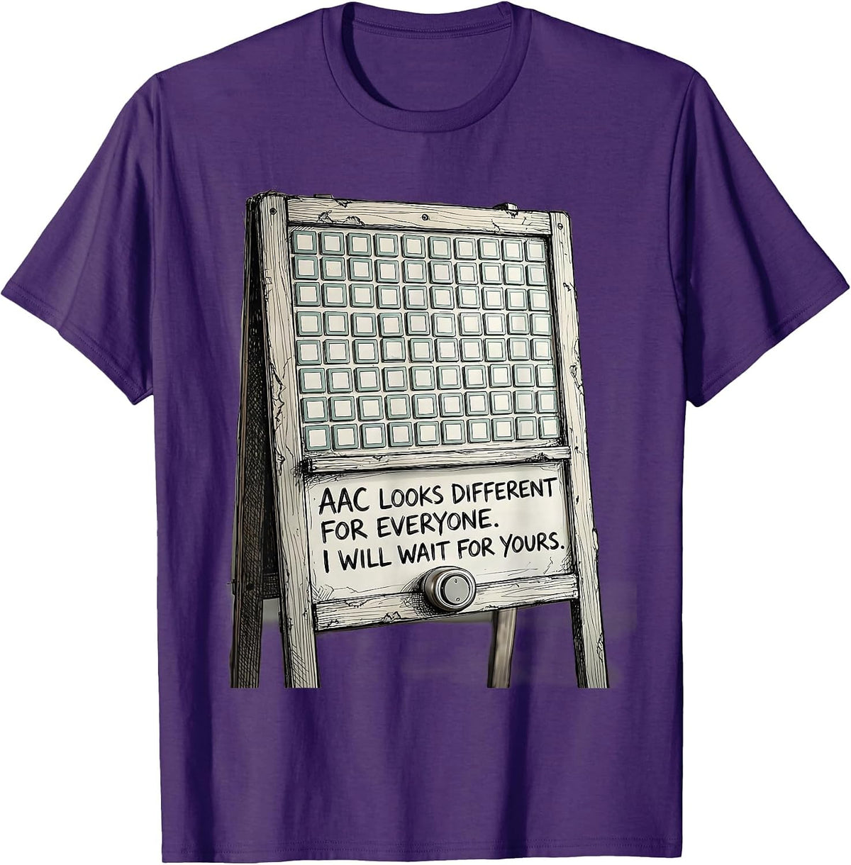 Men's AAC Looks Different for Everyone. I Will Wait for Yours. T-Shirt - Purple
