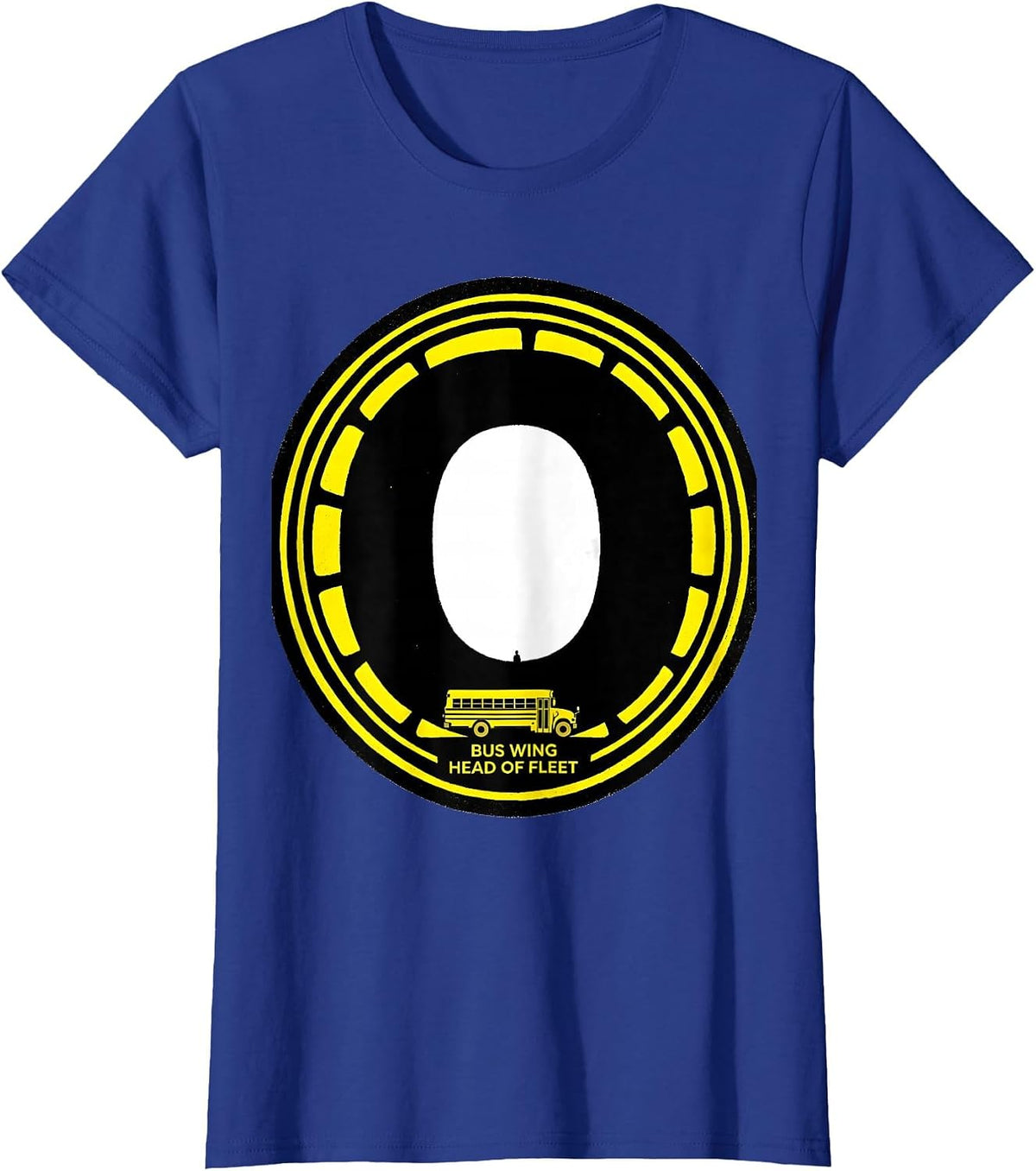 Women's Bus Wing Head Of Fleet Funny School Custodian Appreciation T-Shirt - Royal Blue