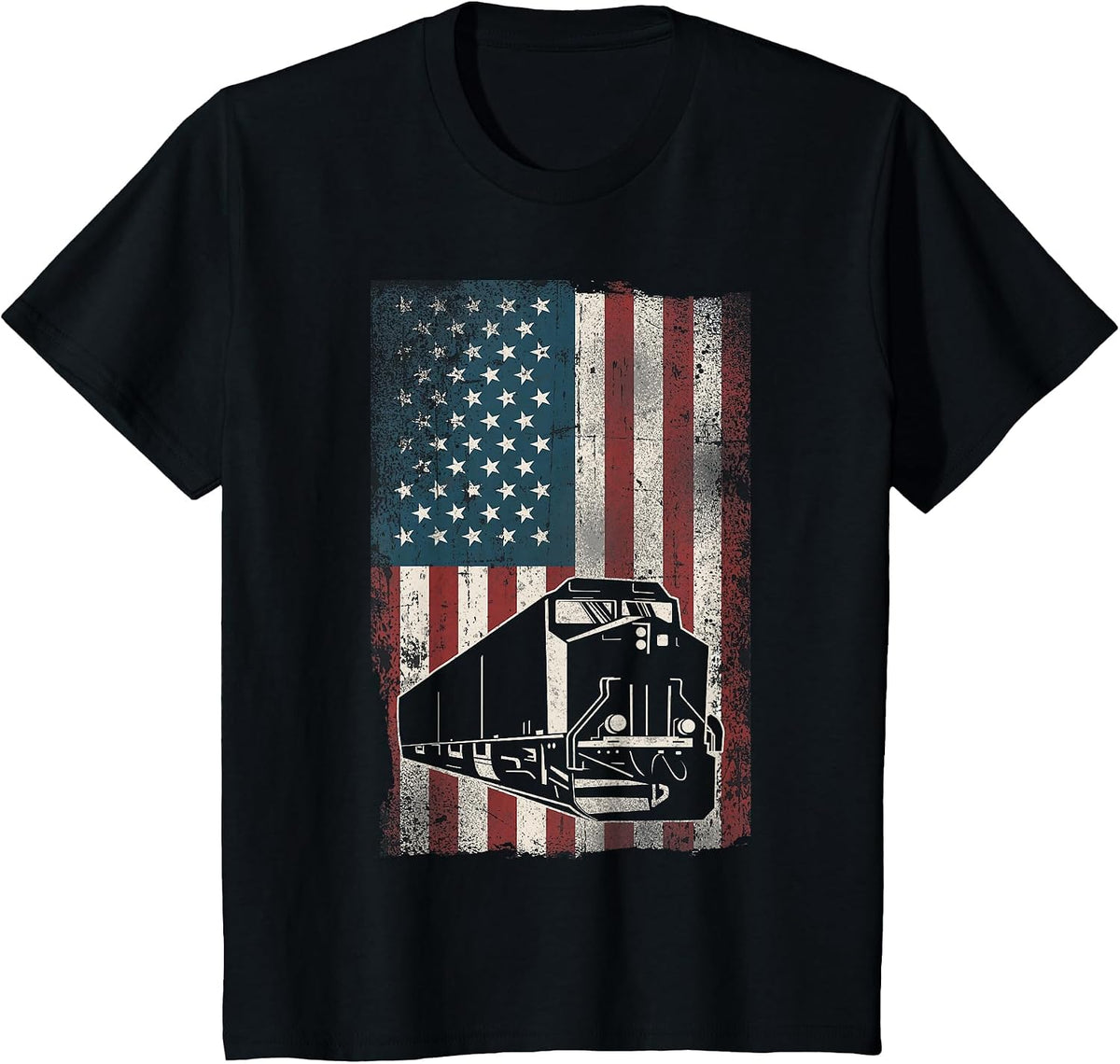 Freight Diesel Train Driver Trainspotting Locomotive T-Shirt - Black