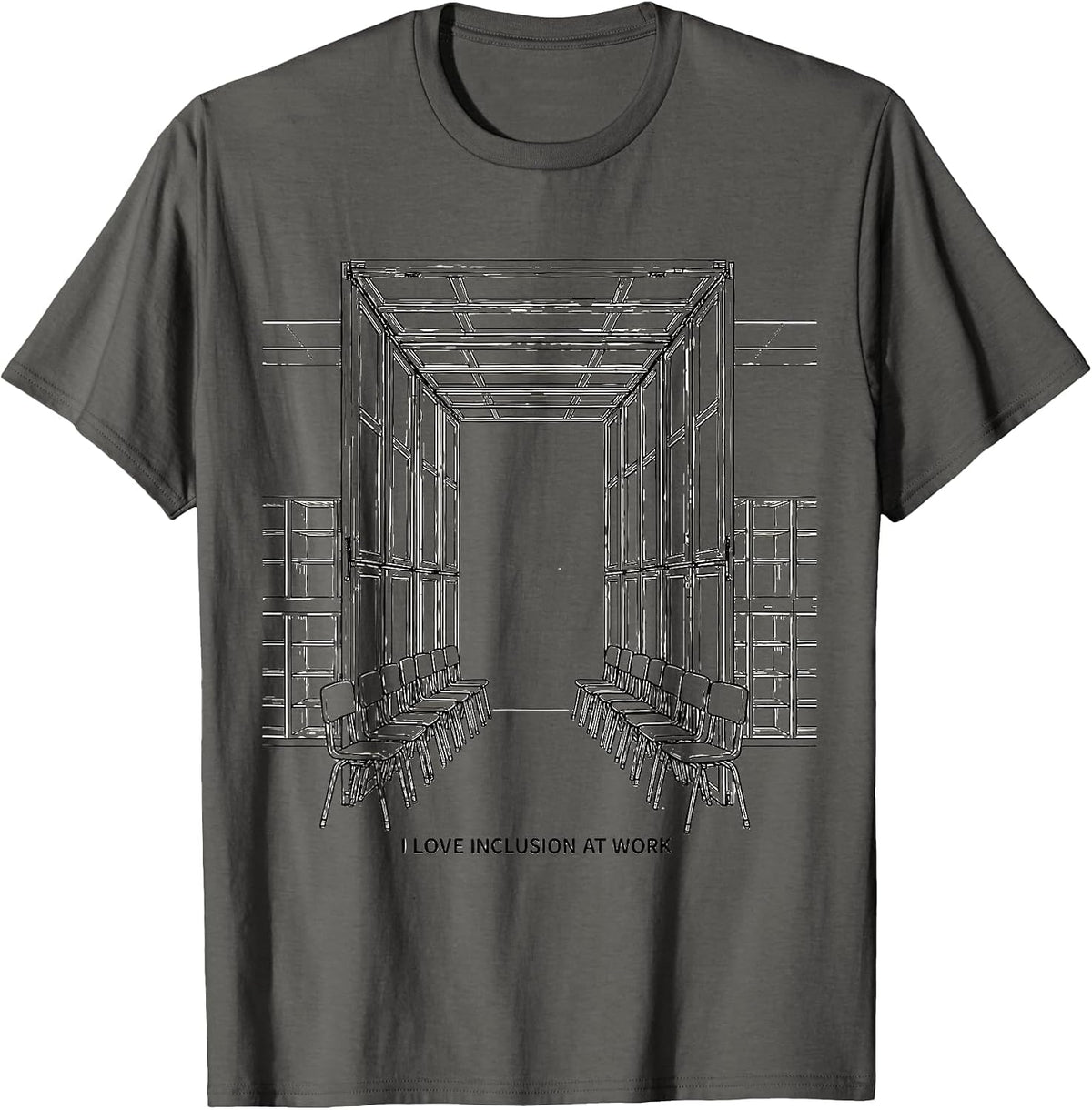 I Love Inclusion At Work Special Education Teacher Inclusion T-Shirt - Asphalt Grey