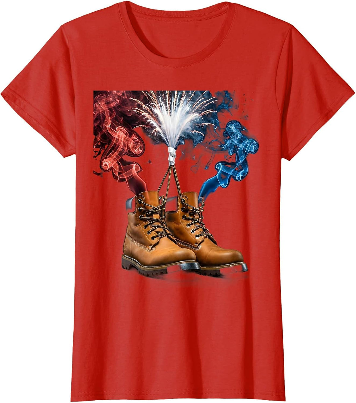 Women's President Pride Labor Day Construction Boots T-Shirt - Red