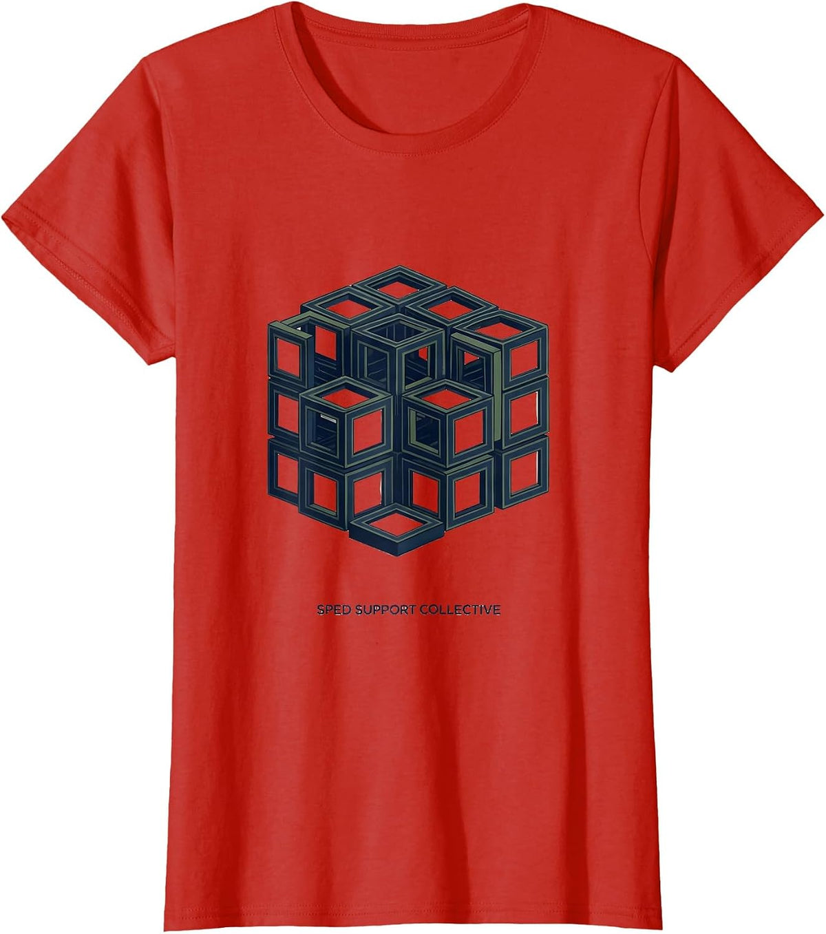 Women's SPED Support Collective Special Education Teacher Dream Team T-Shirt - Red