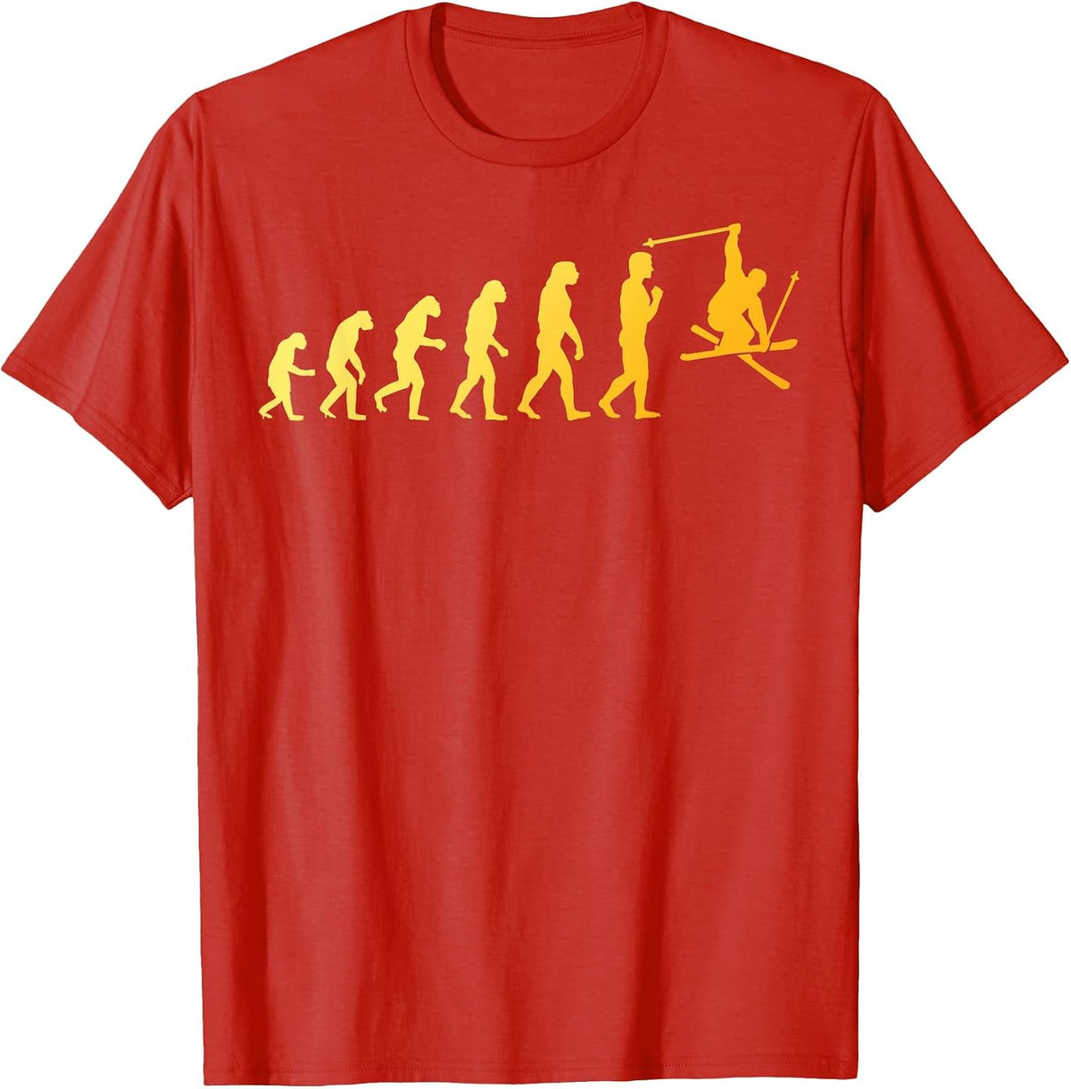 Cool Skiing Art for Men Women Skiing Themed Ski Lover Skier T-Shirt - Red