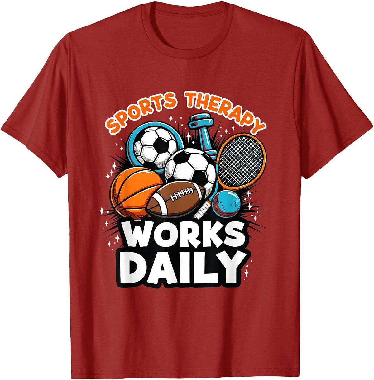 Sports Therapy Works Daily Athletic Graphic T-Shirt - Cranberry Red