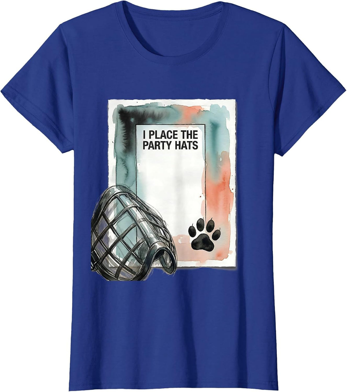 Women's I Place The Party Hats Funny Veterinarian Vet Tech Gift T-Shirt - Royal Blue