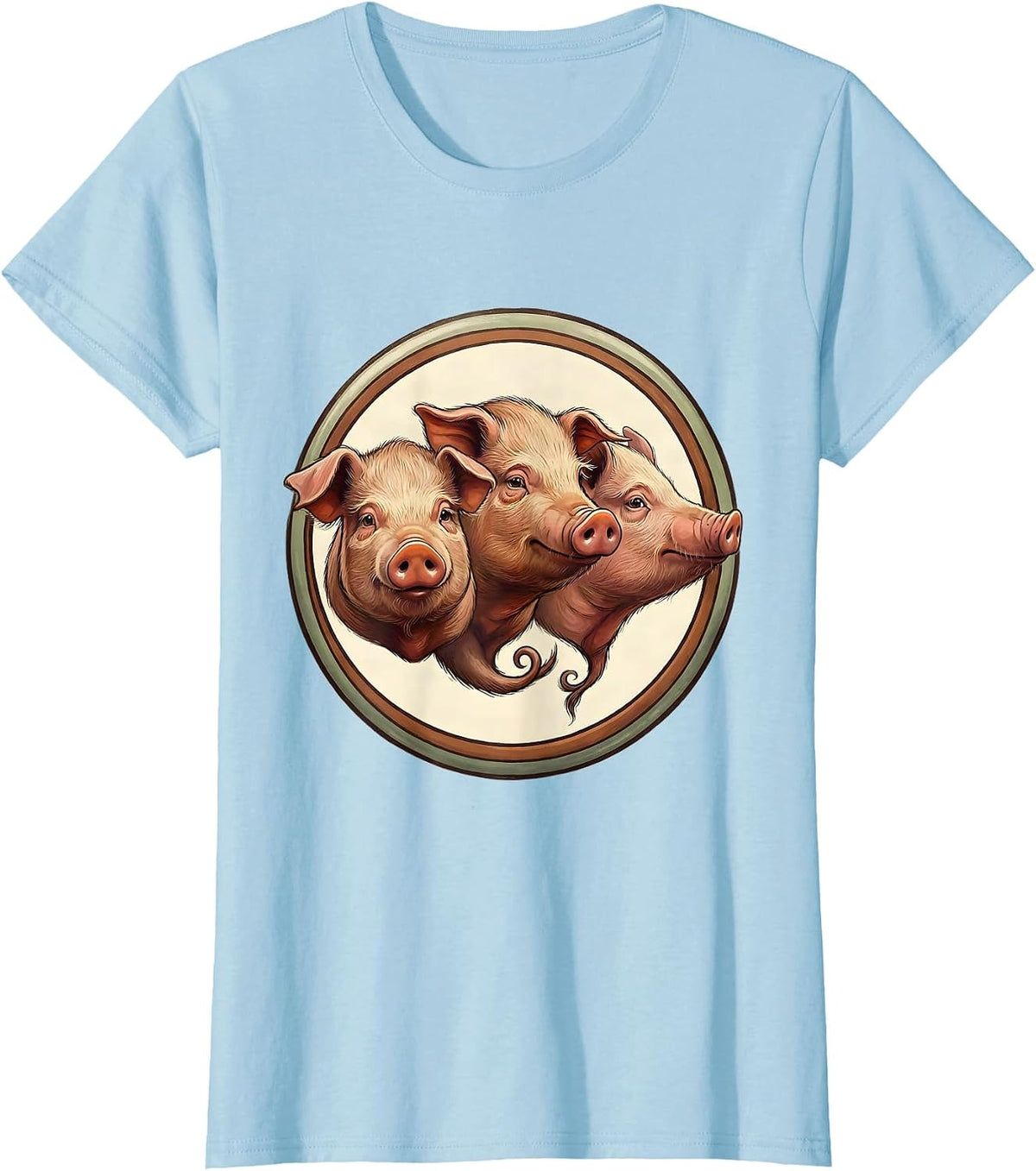 Sealed Pig Badge Guinea Pig Lover Funny Pet Humor T-Shirt - Baby Blue
