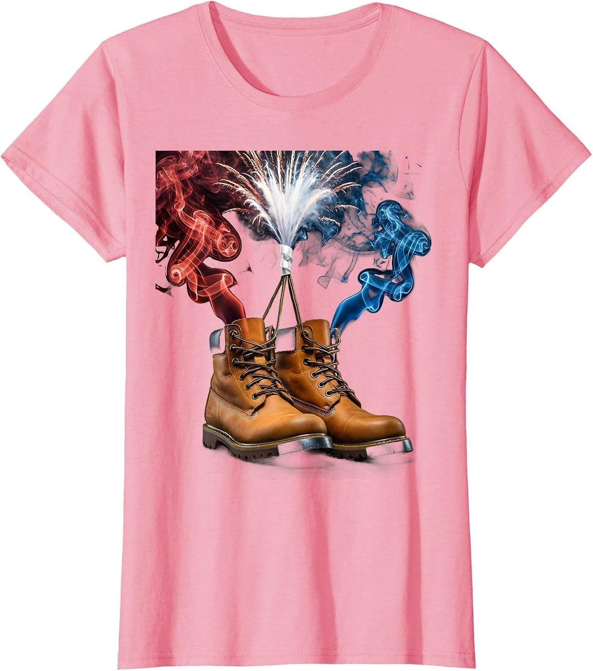 Women's President Pride Labor Day Construction Boots T-Shirt - Pink