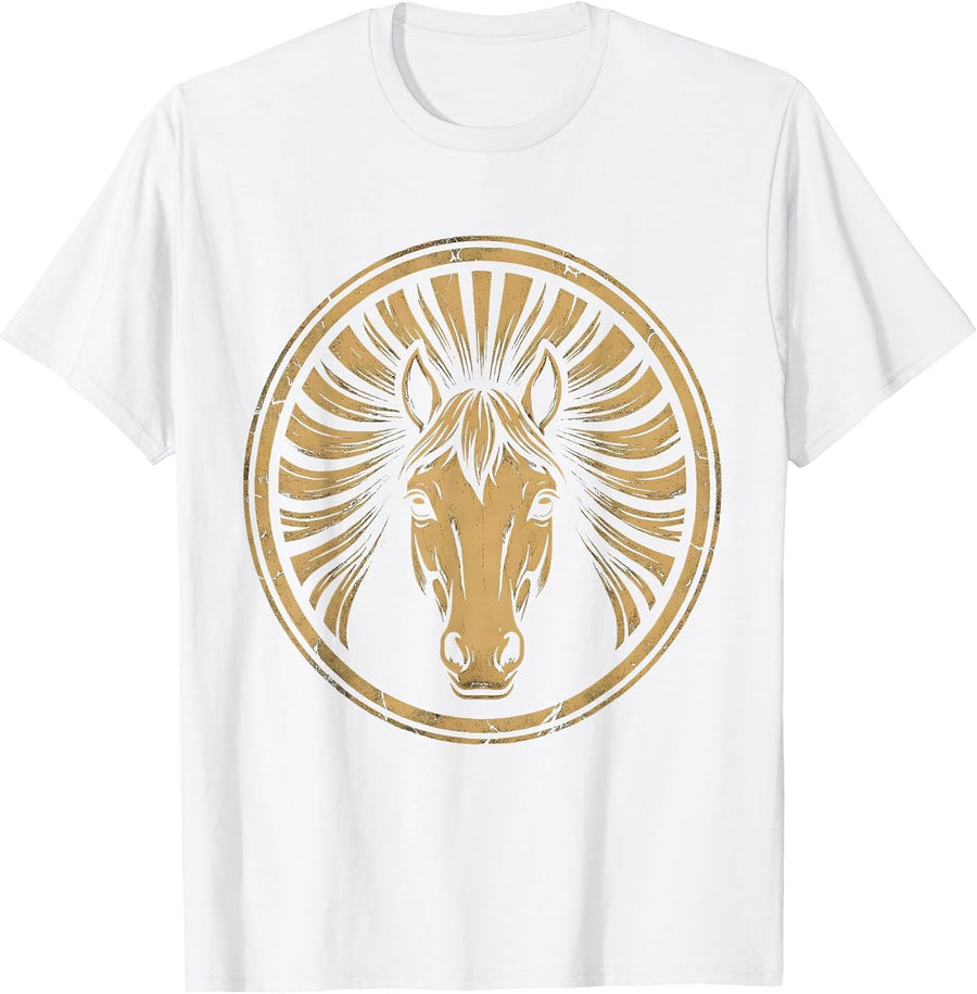 Men's Wild Horse Flowing Mane in the Wind Graphic T-Shirt - White