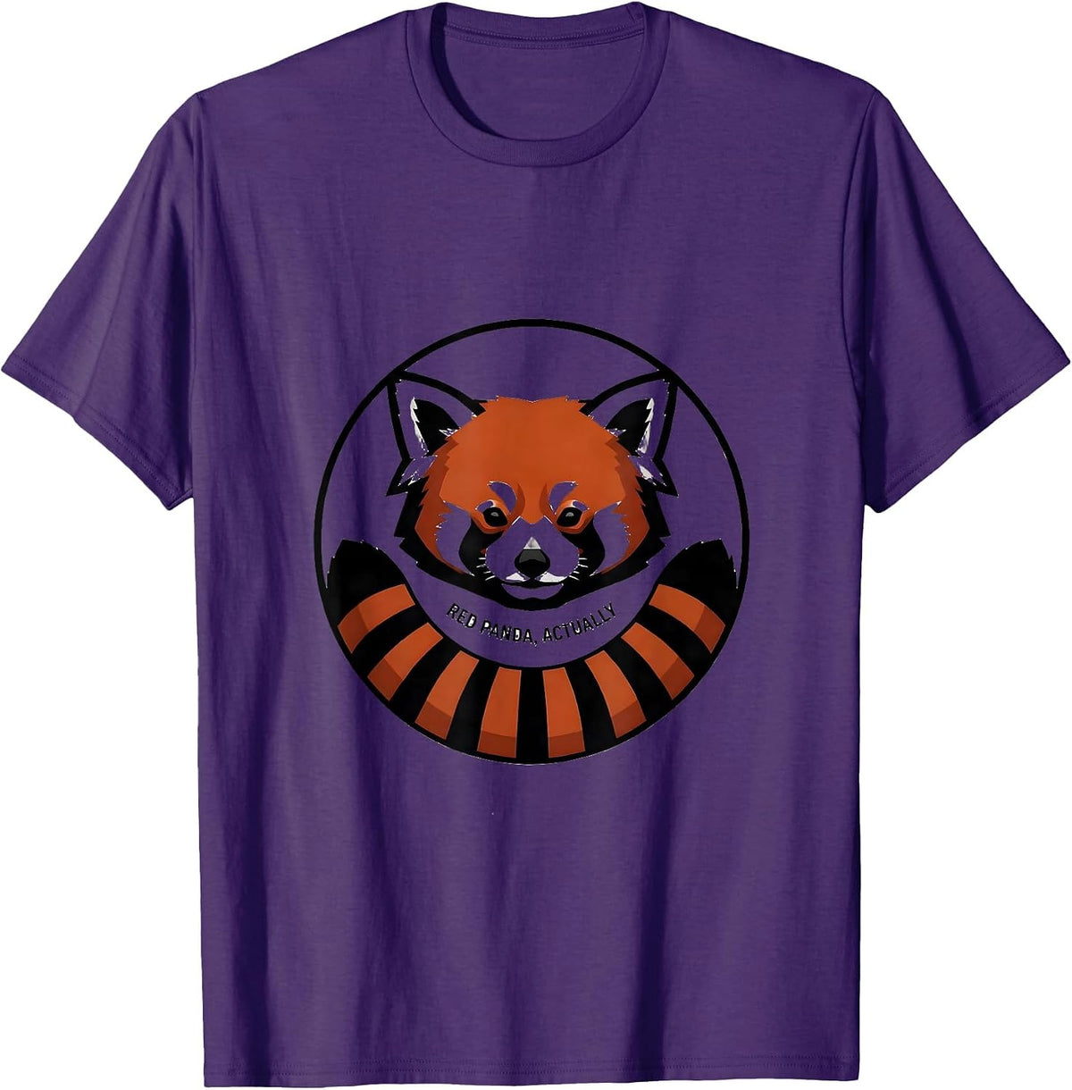 Men's Red Panda, Actually Funny Cute Panda Lover Humor T-Shirt - Purple