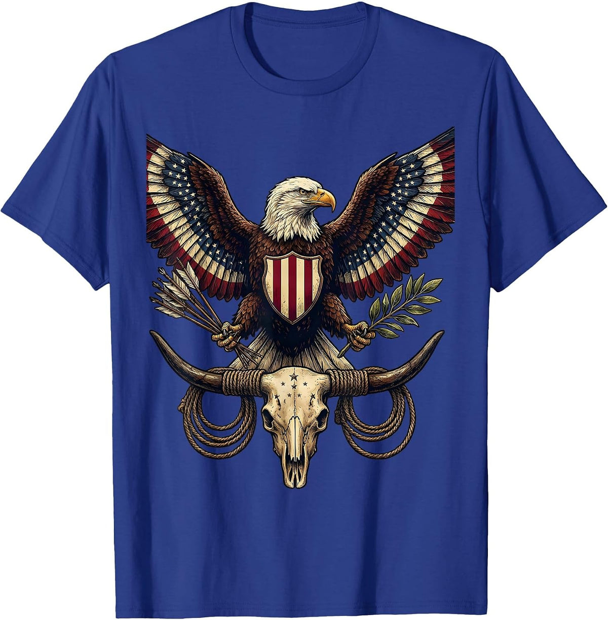 Men's USA 250th Anniversary Eagle Patriotic Graphic T-Shirt - Royal Blue