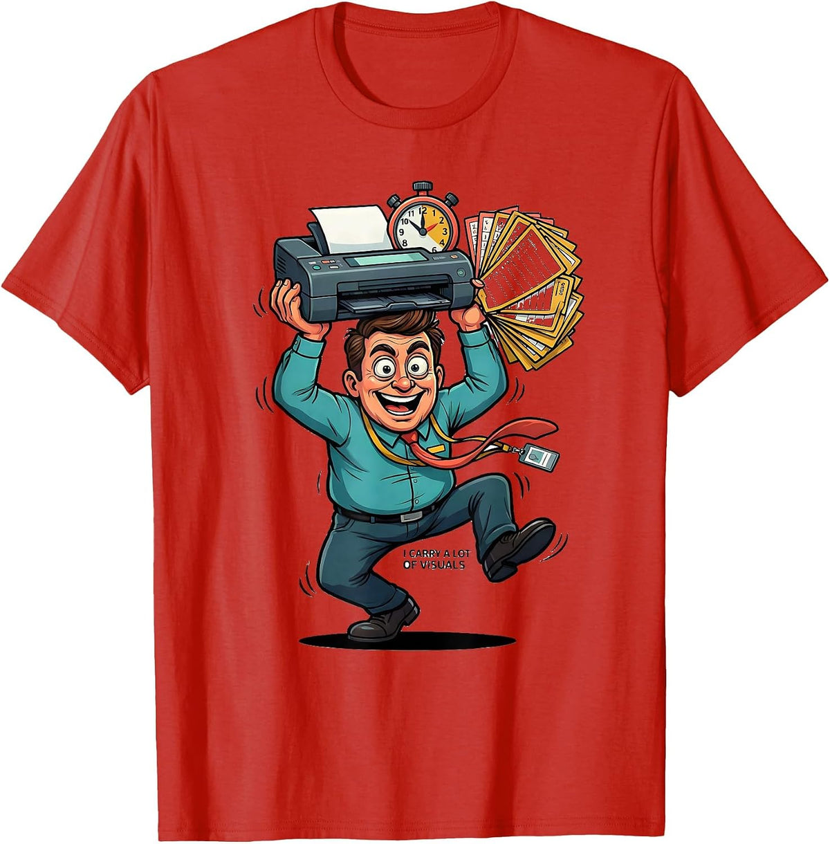 Men's I Carry A Lot Of Visuals Funny Special Education Teacher T-Shirt - Red