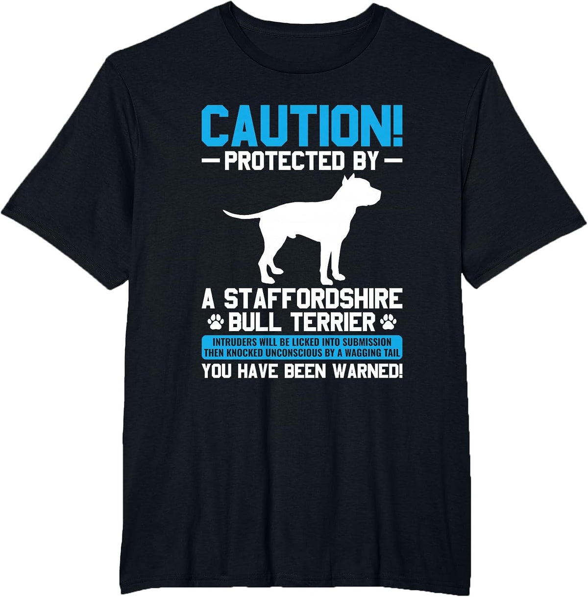 Staffy Staffordshire Bull Terrier T-Shirt - Black