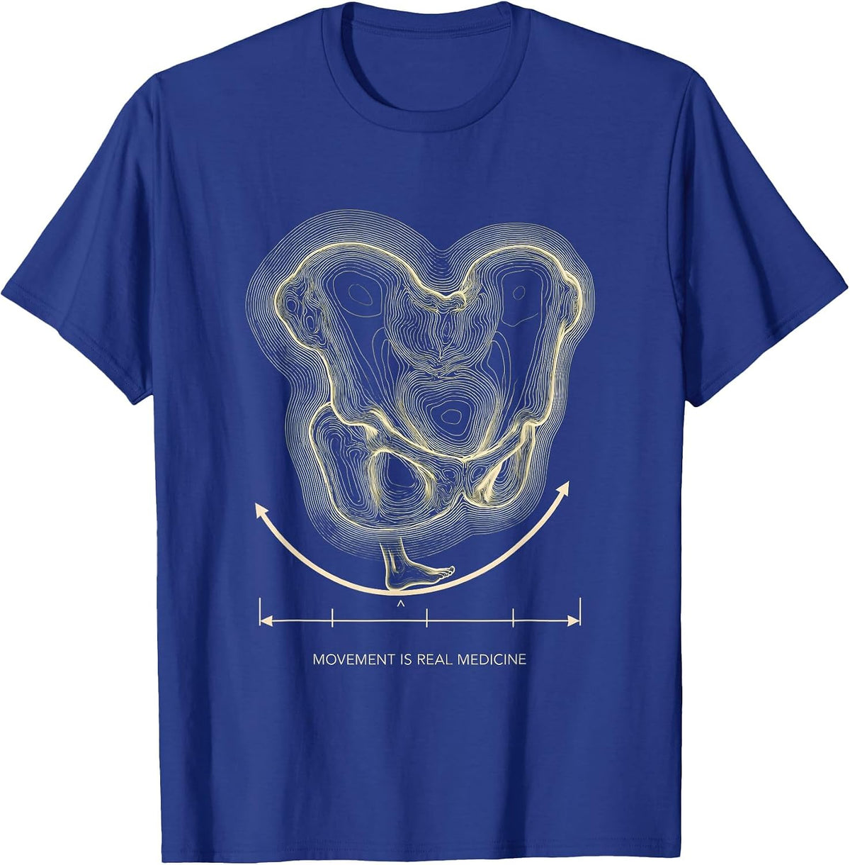 Men's Movement Is Real Medicine Physical Therapy PT Therapist T-Shirt - Royal Blue