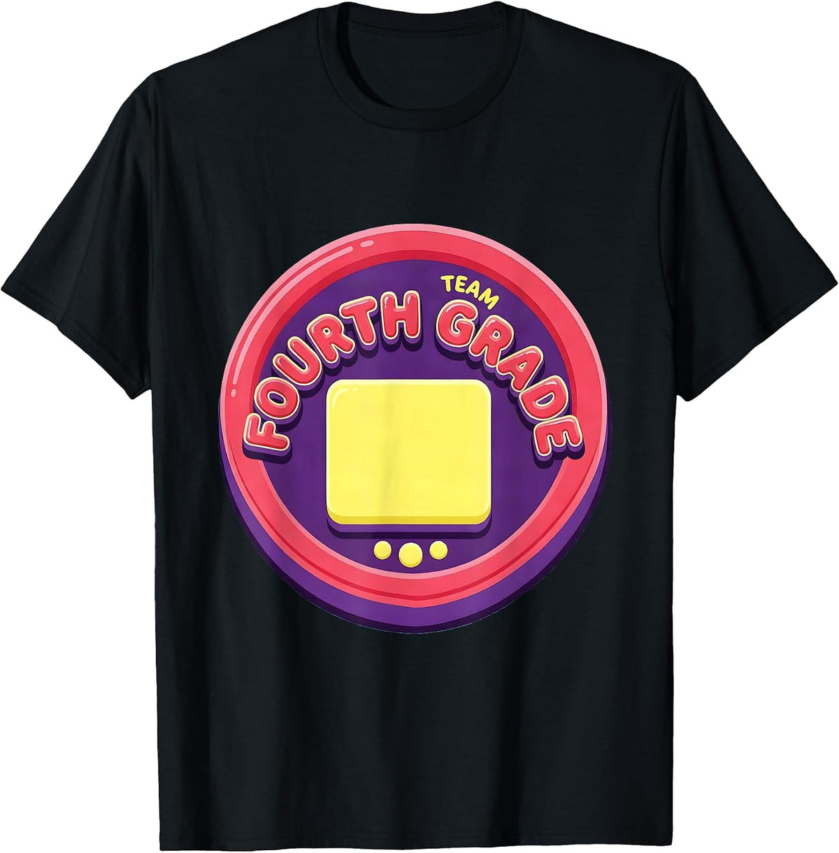 Men's Team Fourth Grade Gummy Jelly Pop Back To School Student T-Shirt - Black