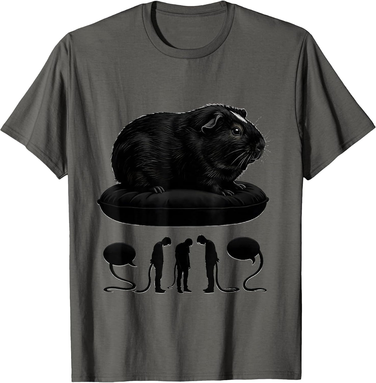 Guinea Pig Happy Humans Head Hurt Funny Pet Lover T-Shirt - Asphalt Grey