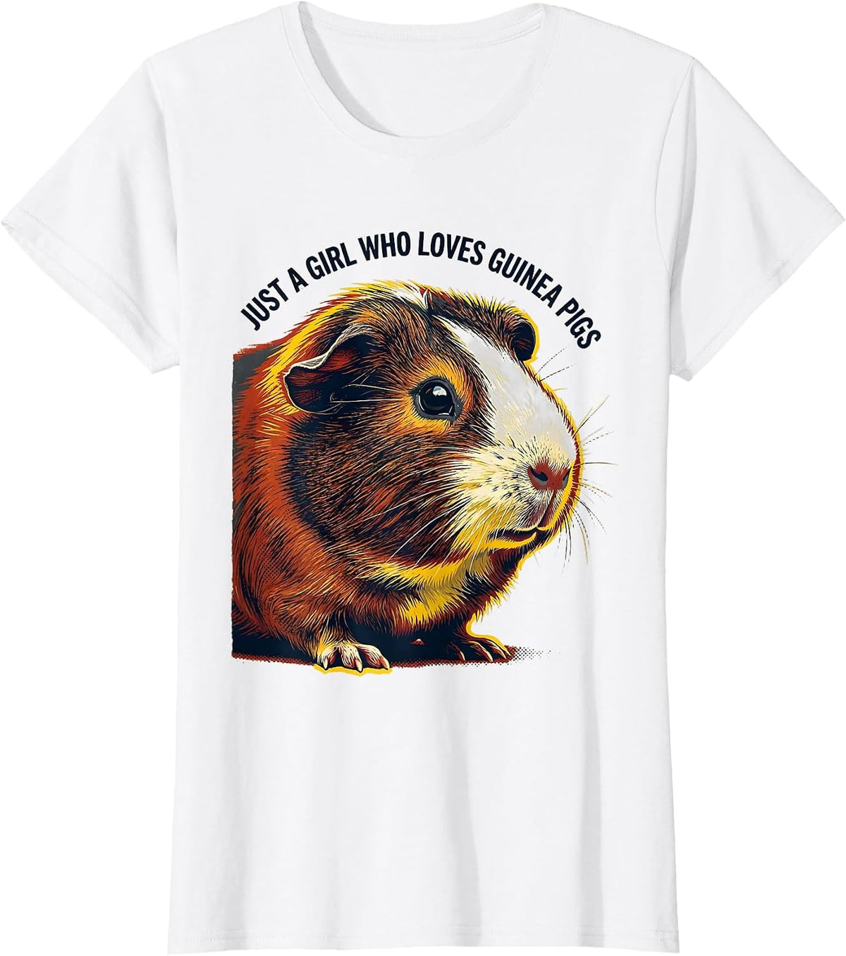Just A Girl Who Loves Guinea Pigs Funny Pig Lover Gift T-Shirt - White