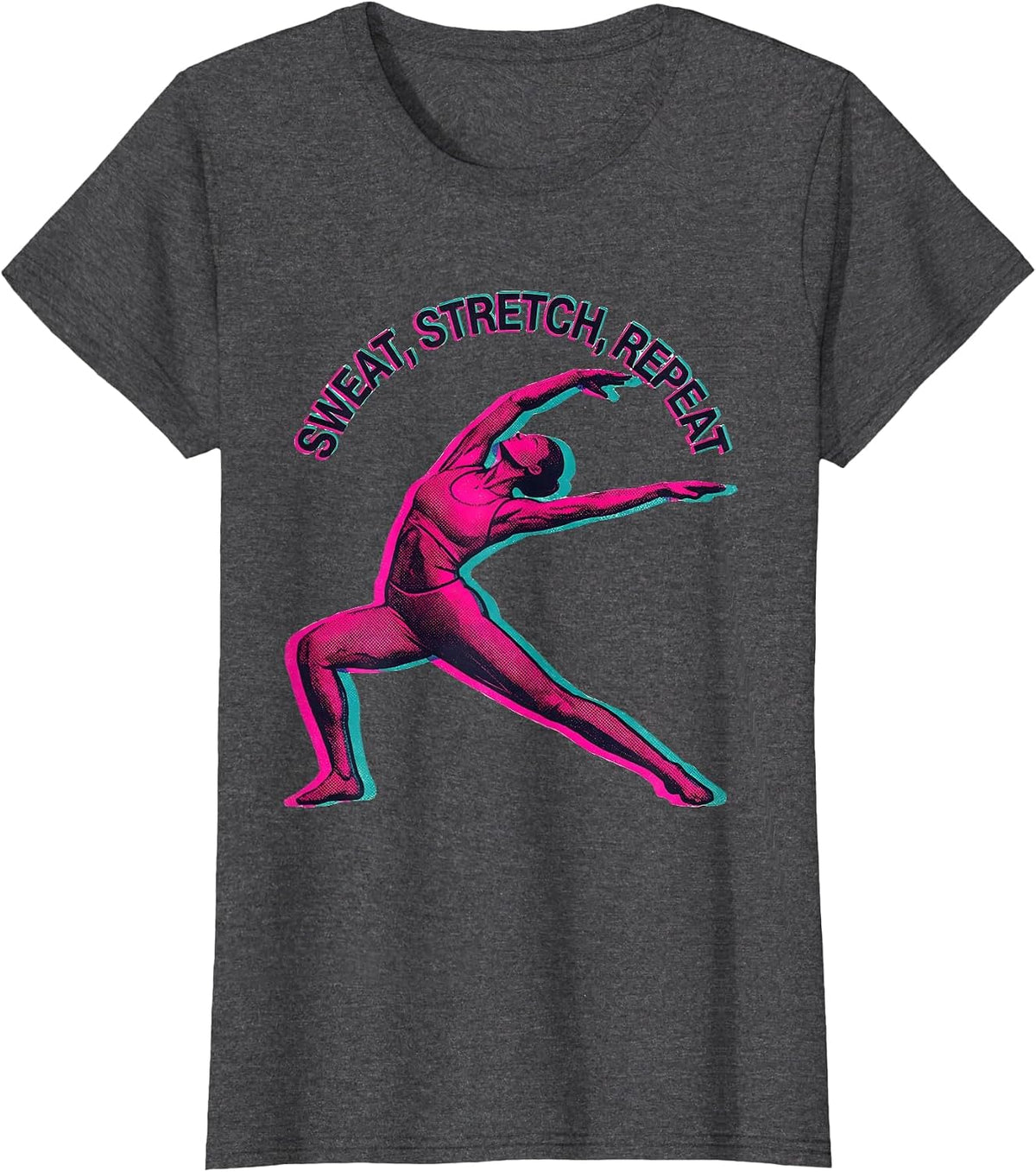 Women's Sweat Stretch Repeat Physical Therapy Design T-Shirt - Dark Heather Grey