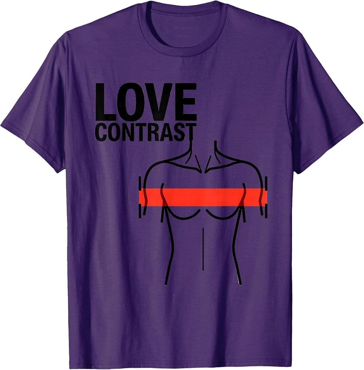Love Contrast Swiss International Radiology Tech Valentine T-Shirt - Purple