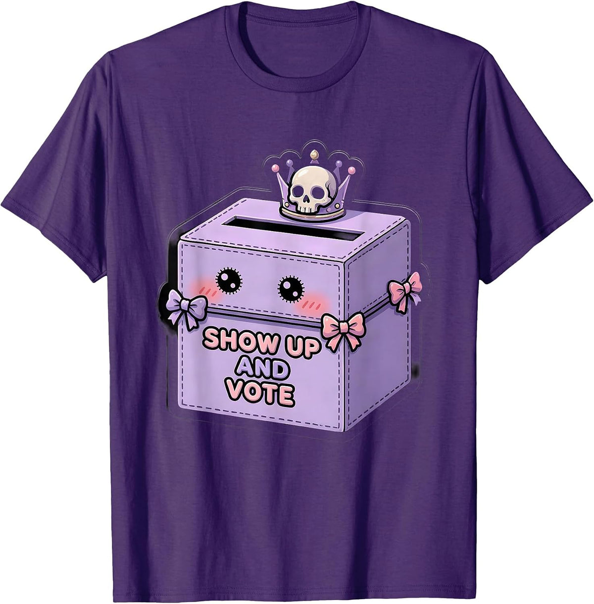 Show Up and Vote Civic Pride Labor Day Design T-Shirt - Purple