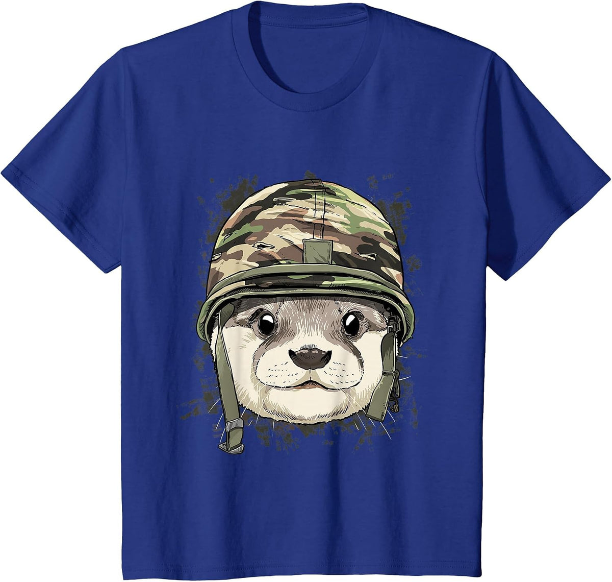 Otter Soldier Veteran Army Otter Aquatic Animal Lover T-Shirt - Royal Blue