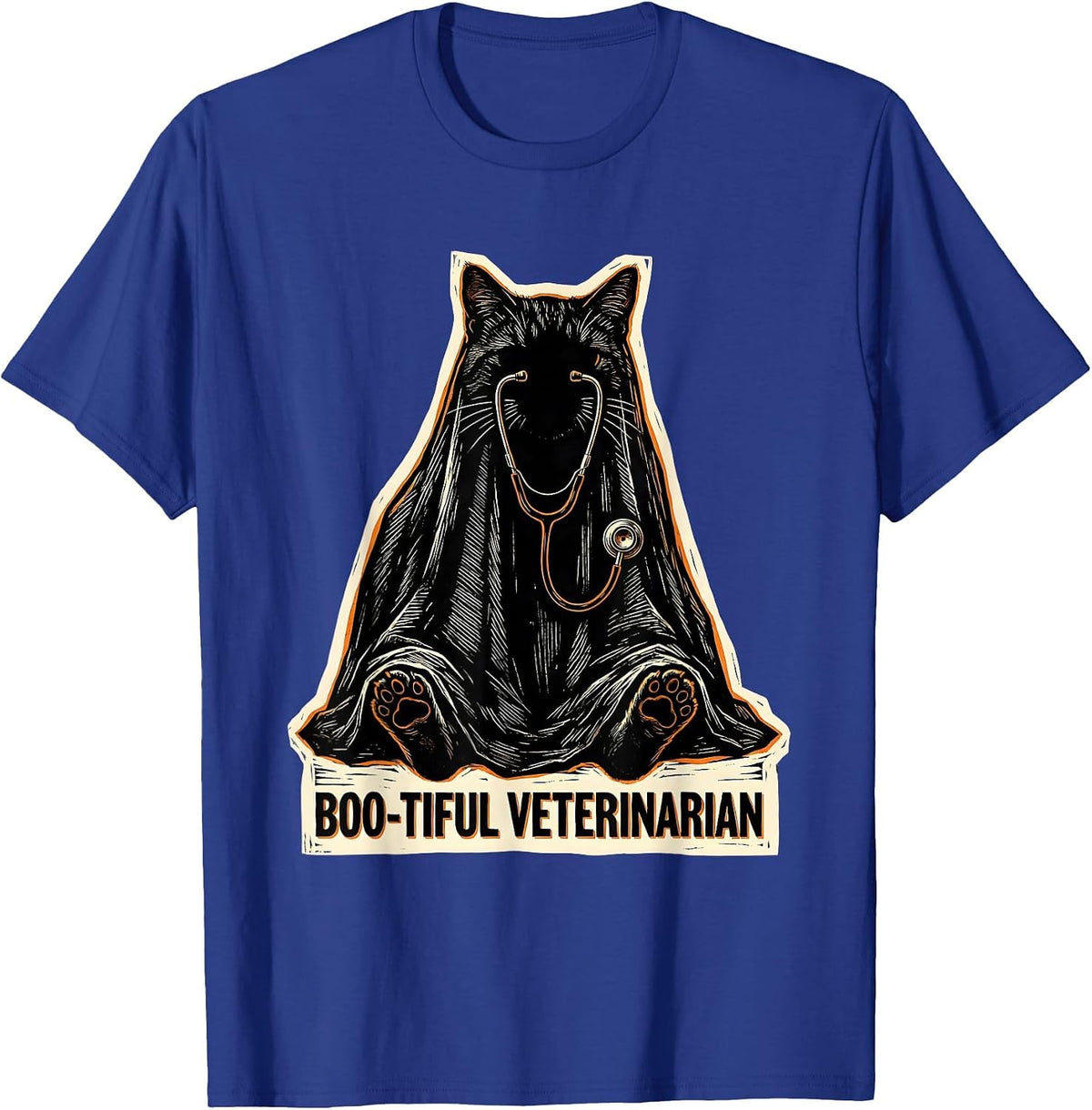 Boo-tiful Veterinarian Funny Vet Tech Halloween Workplace T-Shirt - Royal Blue