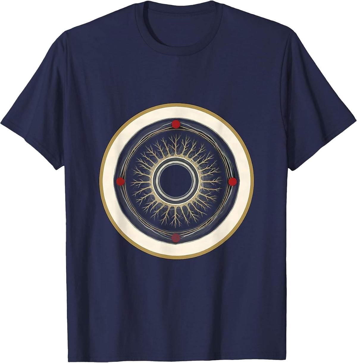 Men's Christmas Wreath Radiology Tech Pun Humor Gift T-Shirt - Navy Blue