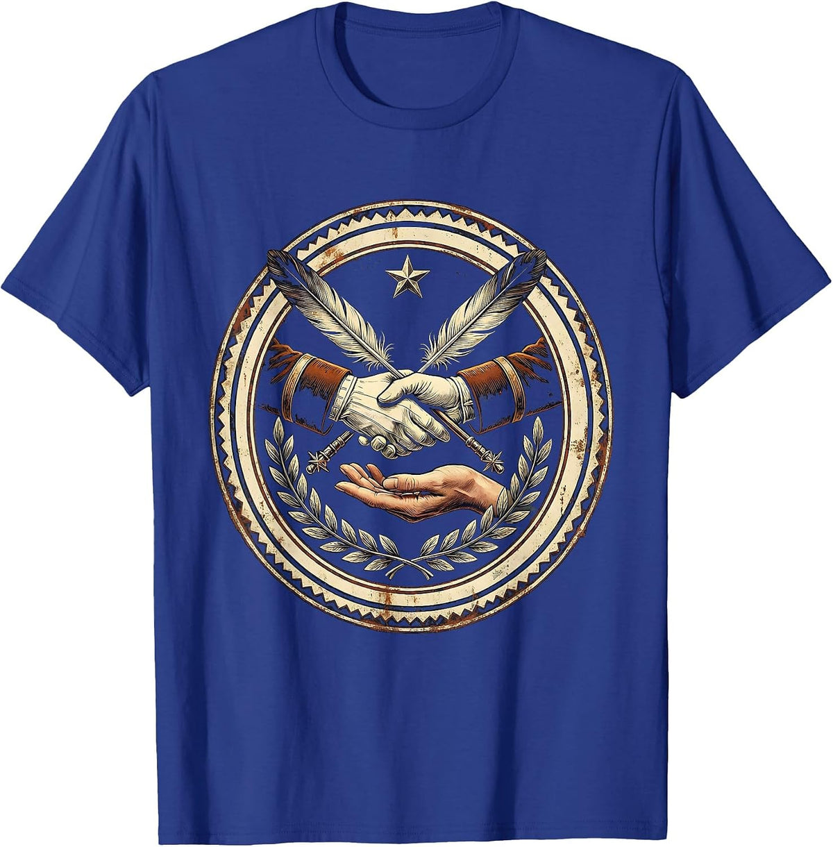 Band Mom Drum Major Baton Graphic Tee T-Shirt - Royal Blue