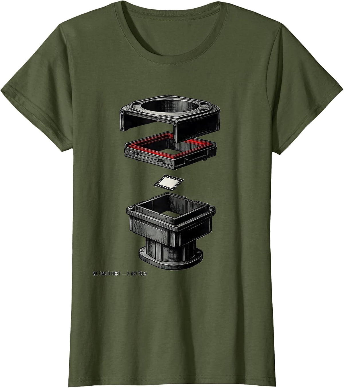 Women's We Find It First — X-Ray Tech Radiology Rad Tech CT MRI Tech T-Shirt - Olive Green