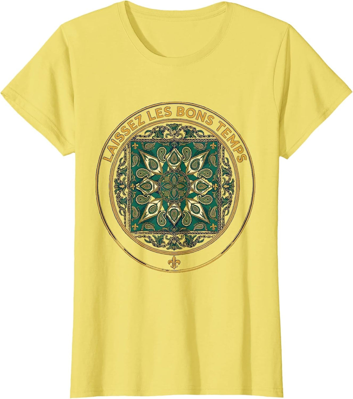 Laissez Les Bons Temps Funny Family Mardi Gras Parade T-Shirt - Lemon Yellow
