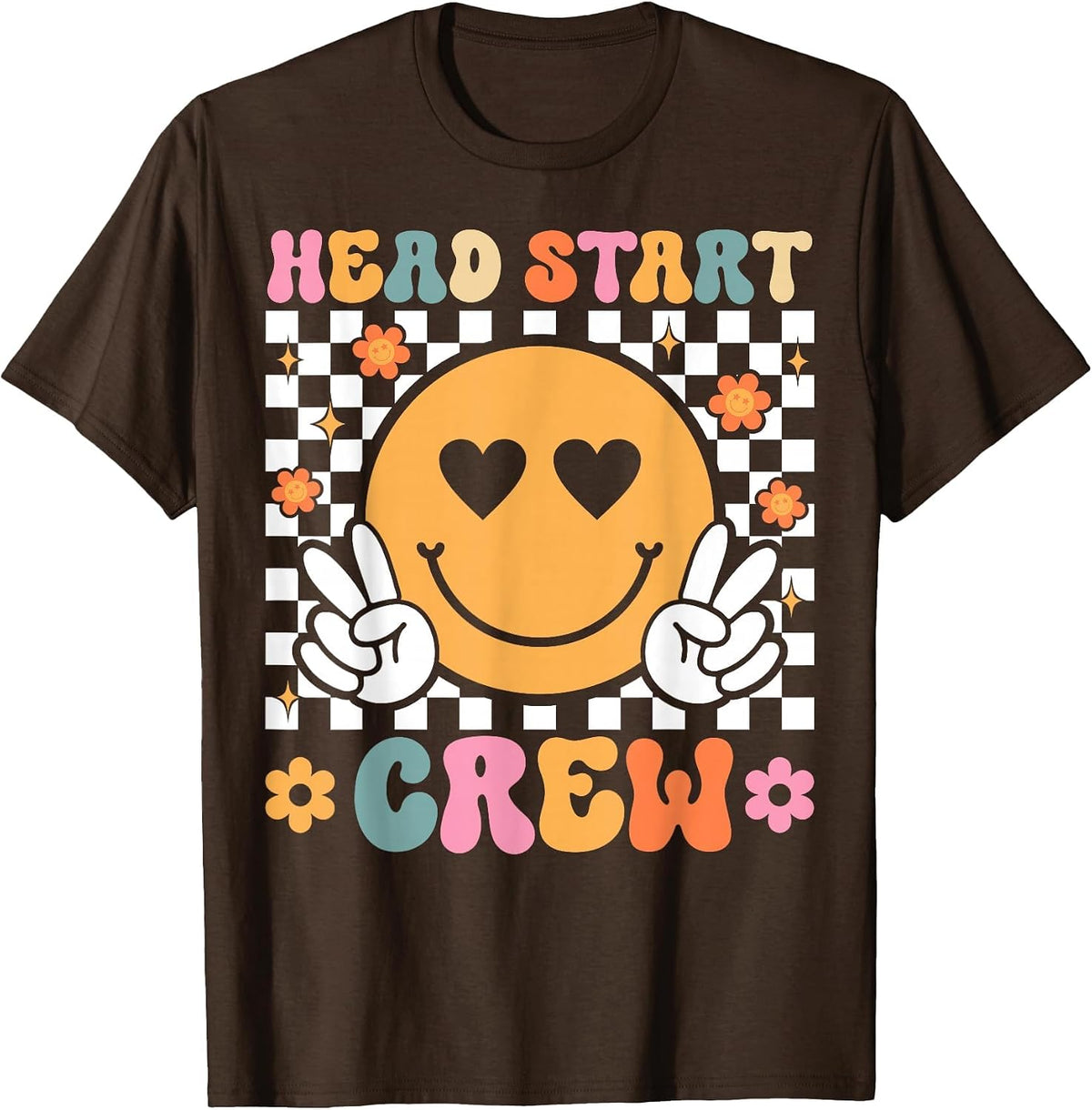 Head Start Crew Teacher Early Childhood Education Preschool T-Shirt - Brown