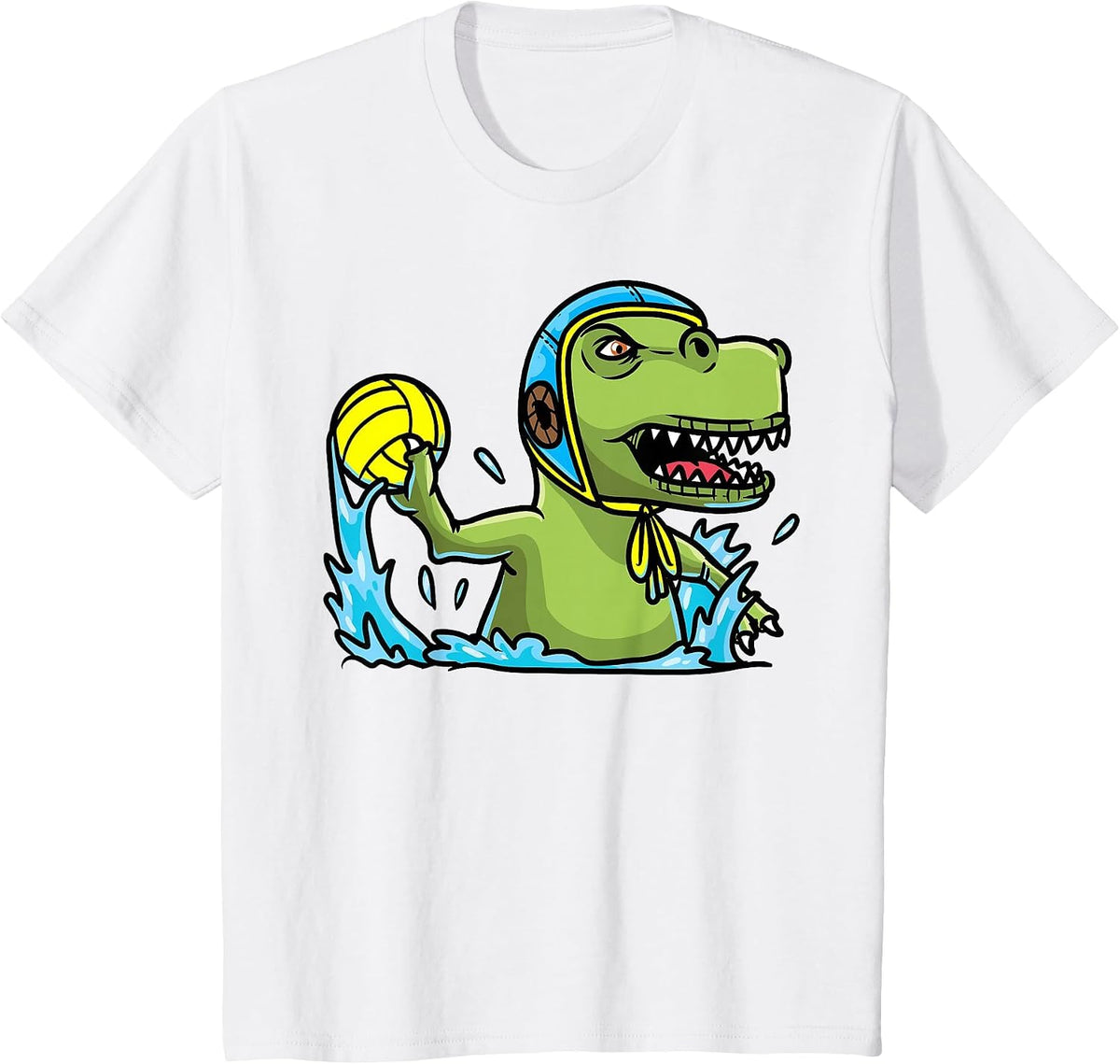 Kids Water Polo Swimming Sports Polo T-Shirt - White