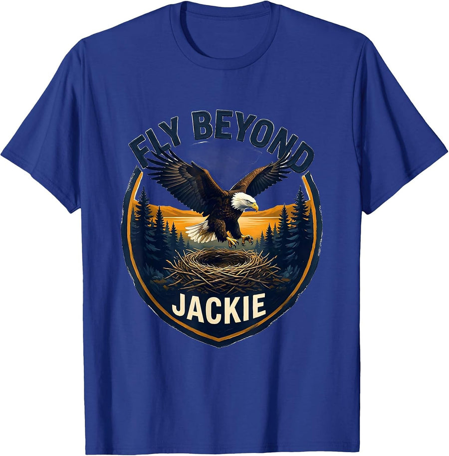 Fly Beyond Jackie Vintage Eagle Memorial Big Bear Lake T-Shirt - Royal Blue
