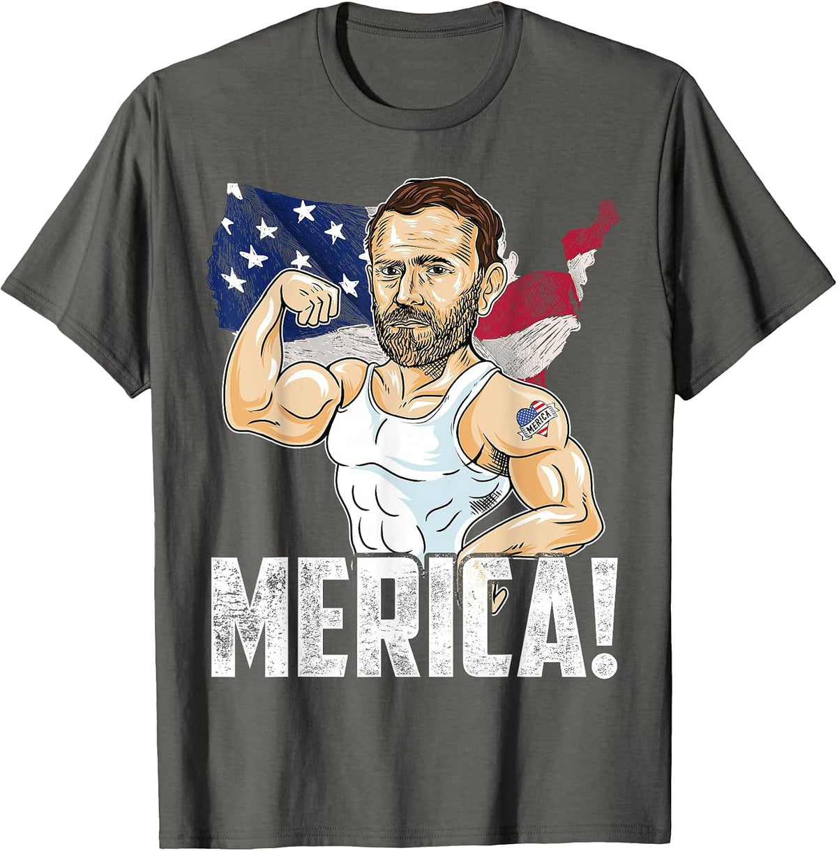 President Ulysses S. Grant Merica 4th of July Funny Party T-Shirt - Asphalt Grey