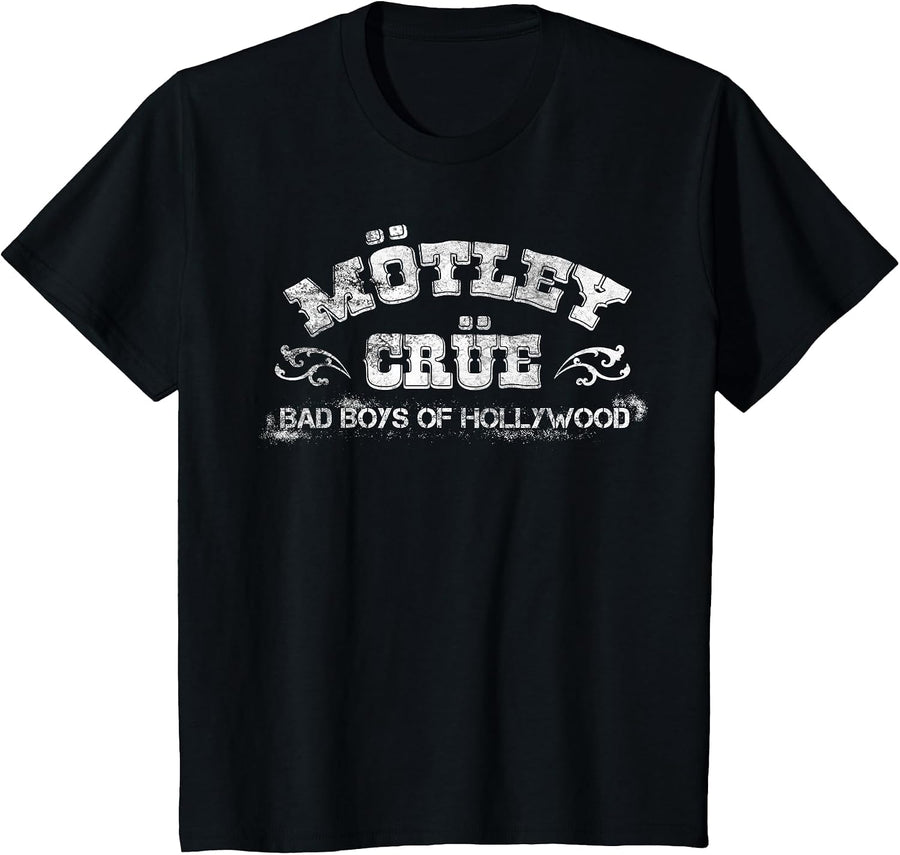 Mötley Crüe Western Text T-Shirt - Black