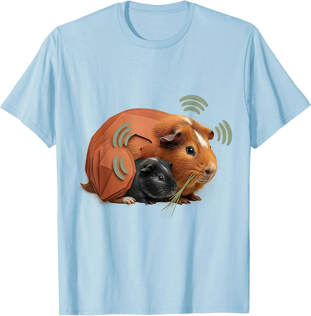 Low Tailless Guinea Pig Cute Animal Lover Humor T-Shirt - Baby Blue