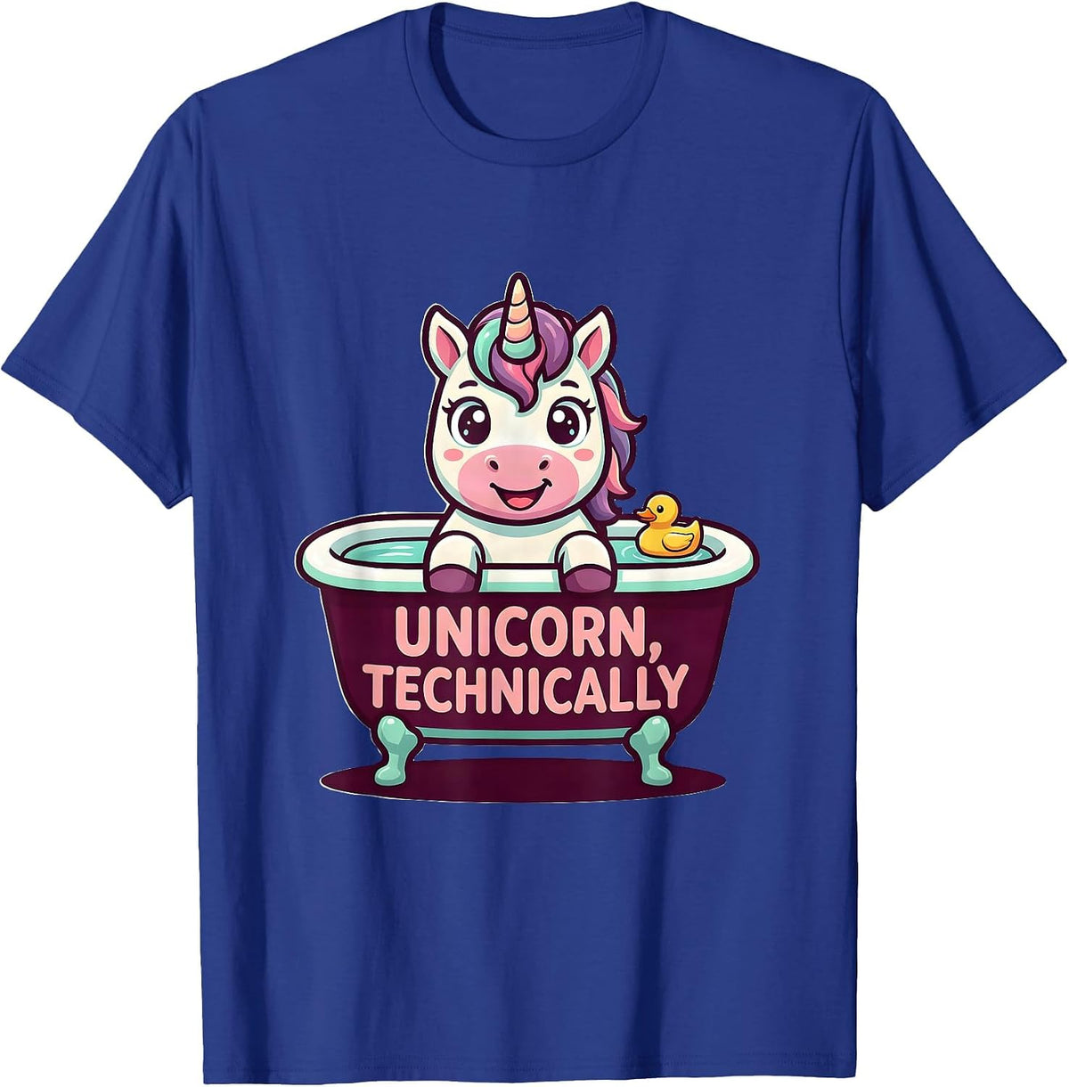 Unicorn, Technically Cute Kawaii Funny Unicorn Lover Gift T-Shirt - Royal Blue