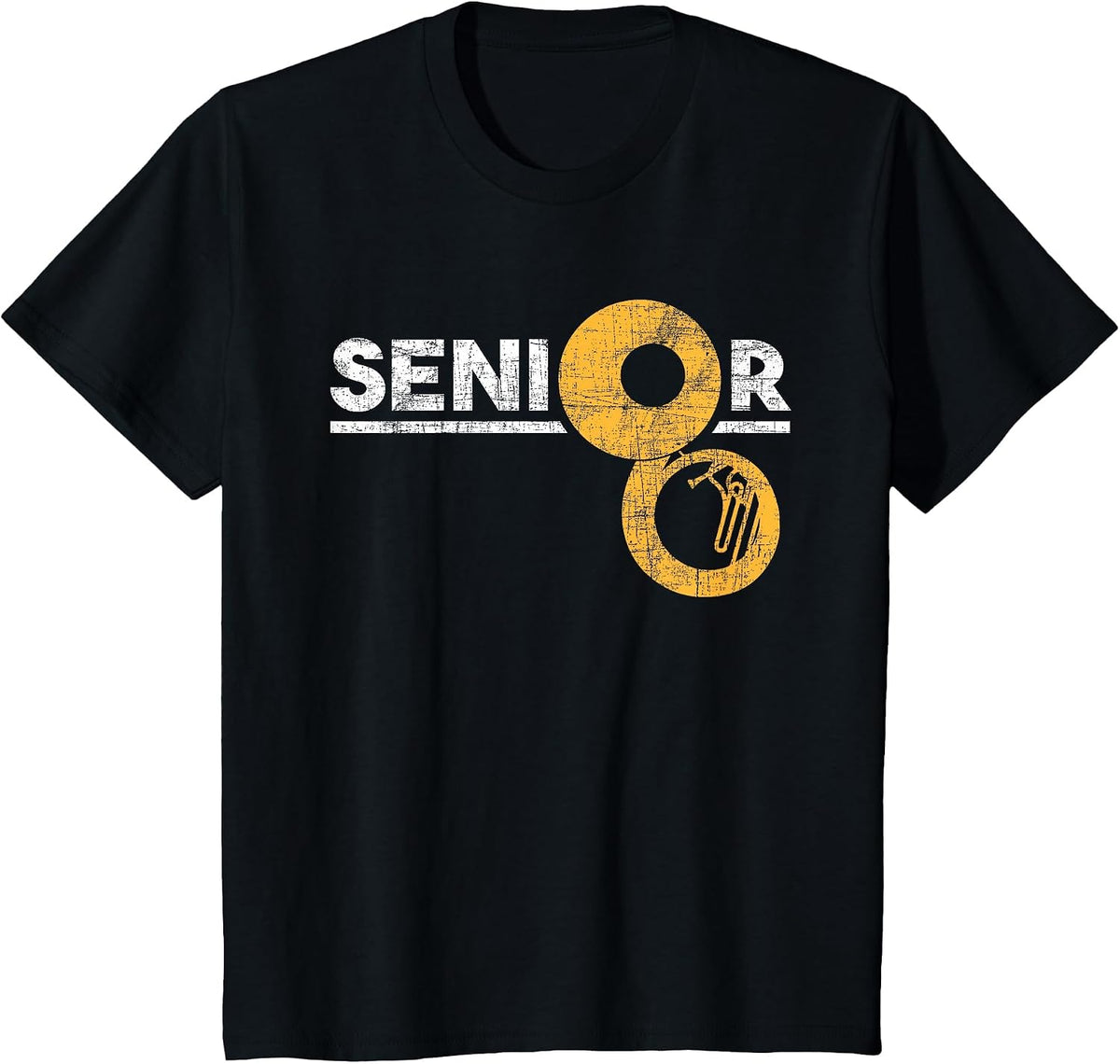 Senior - Sousaphone Player Musical Instrument Lover T-Shirt - Black