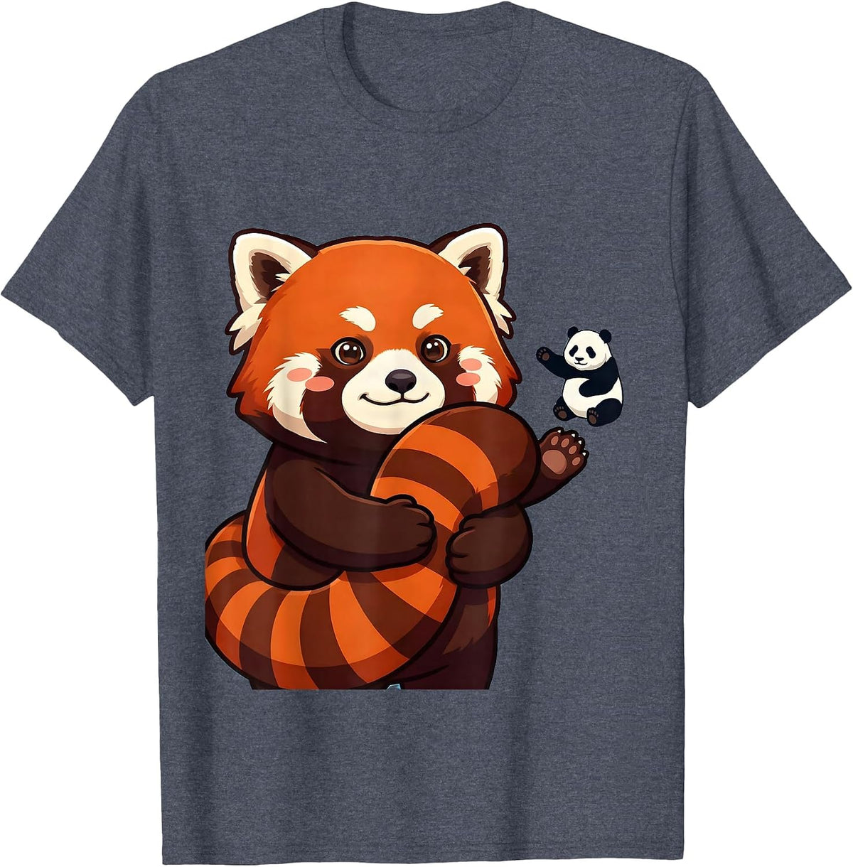 Red Panda Kawaii Cute Animal Lover Gift T-Shirt - Heather Blue