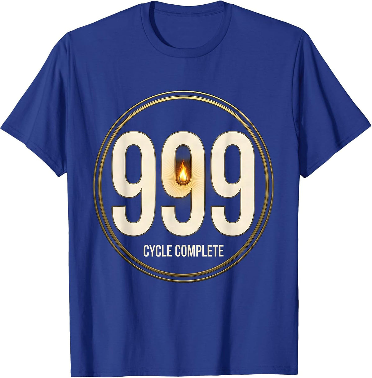 999 Cycle Complete Angel Number Numerology Spiritual Reset T-Shirt - Royal Blue