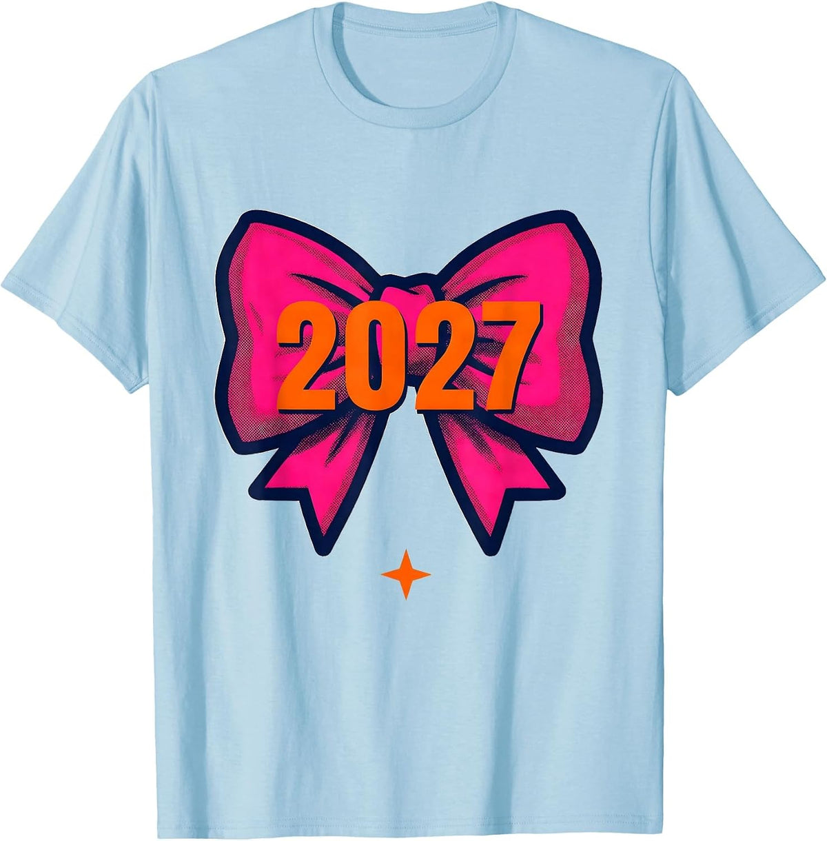 Men's 2027 Coquette Bow New Year Eve Party Girly Bow Lover T-Shirt - Baby Blue