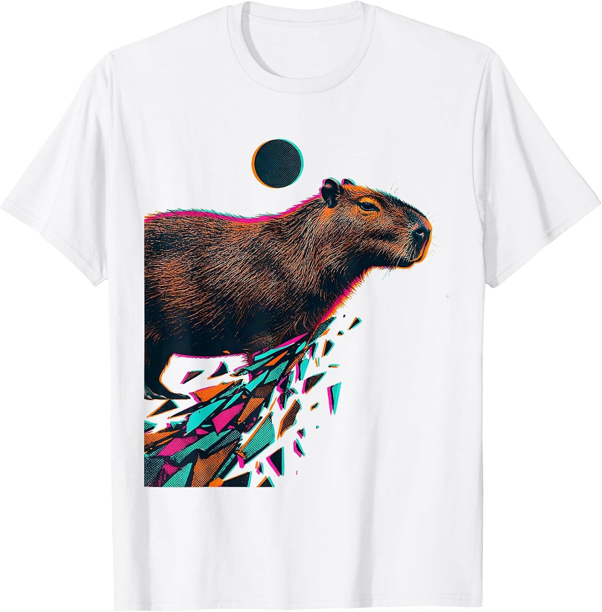 Men's Capybara Meme Humor Funny Animal Gamer T-Shirt - White