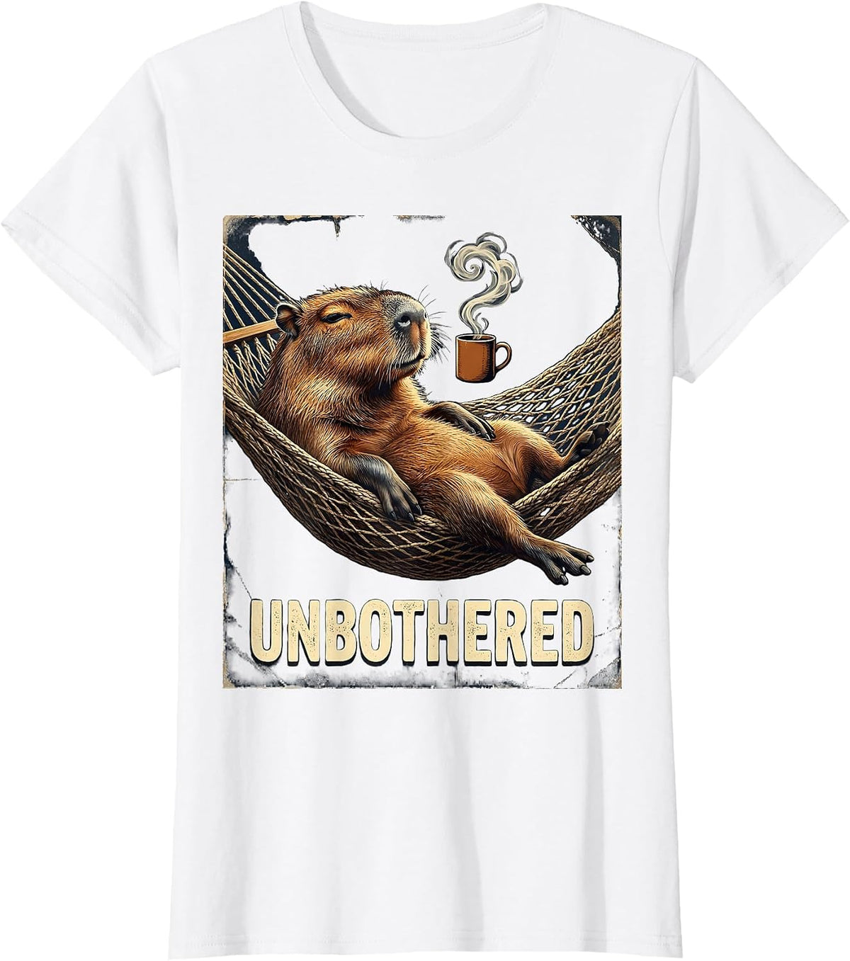 Vintage Capybara Lounging Meme Humor Animal Lover T-Shirt - White